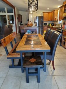 The Dining Tables are provided with Matching Benches